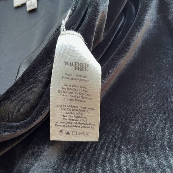 ARITZIA WILFRED BLACK VELVET MIDI SKIRT - S - Picture 10 of 11